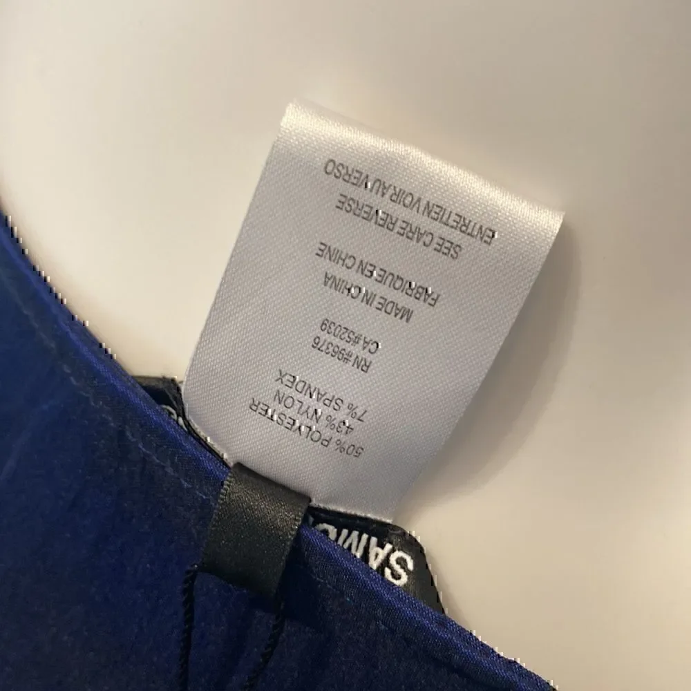NWT Samuel Dong Royal Blue Taffeta Stretch 2 Piece Set Midnight  Blue Large - Picture 12 of 13